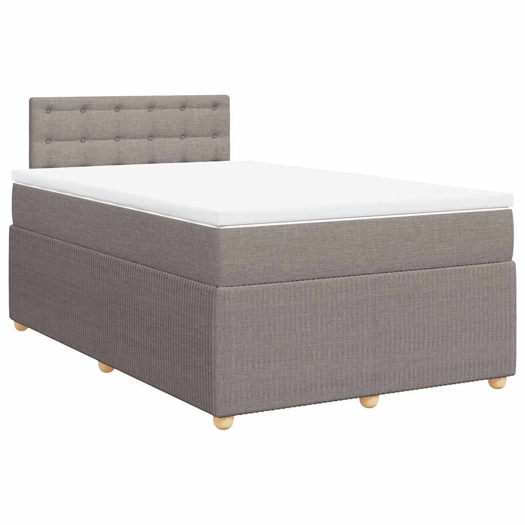 Giroletto a Molle con Materasso Tortora 120x190 cm in Tessuto | homemem39
