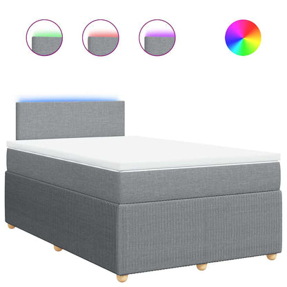 Giroletto a Molle con Materasso Grigio Chiaro 120x200cm Tessuto | homemem39