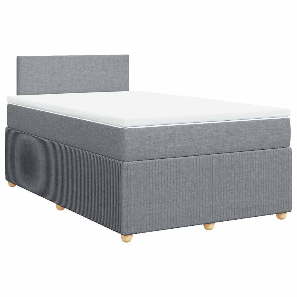 Giroletto a Molle con Materasso Grigio Chiaro 120x200cm Tessuto | homemem39