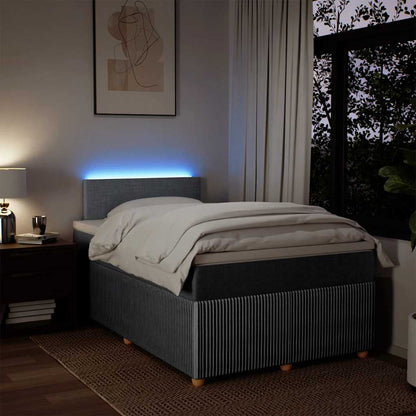 Giroletto a Molle con Materasso Grigio Chiaro 120x200cm Tessuto | homemem39
