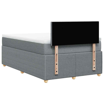 Giroletto a Molle con Materasso Grigio Chiaro 120x200cm Tessuto | homemem39