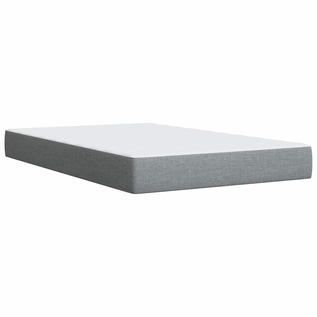 Giroletto a Molle con Materasso Grigio Chiaro 120x200cm Tessuto | homemem39
