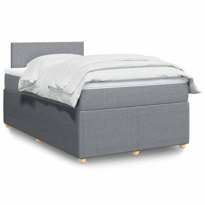 Giroletto a Molle con Materasso Grigio Chiaro 120x200cm Tessuto | homemem39