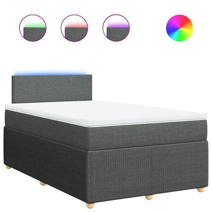 Giroletto a Molle con Materasso Grigio Scuro 120x200 cm Tessuto | homemem39