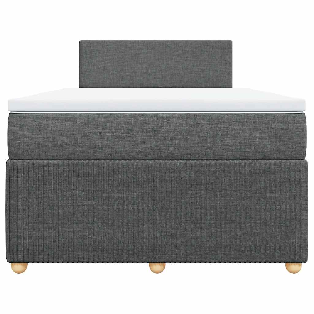 Giroletto a Molle con Materasso Grigio Scuro 120x200 cm Tessuto | homemem39