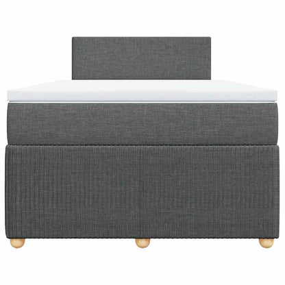 Giroletto a Molle con Materasso Grigio Scuro 120x200 cm Tessuto | homemem39
