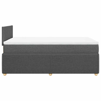 Giroletto a Molle con Materasso Grigio Scuro 120x200 cm Tessuto | homemem39