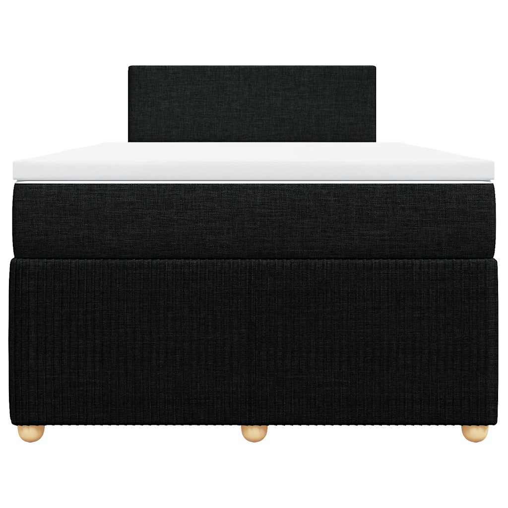 Giroletto a Molle con Materasso Nero 120x200 cm in Tessuto | homemem39