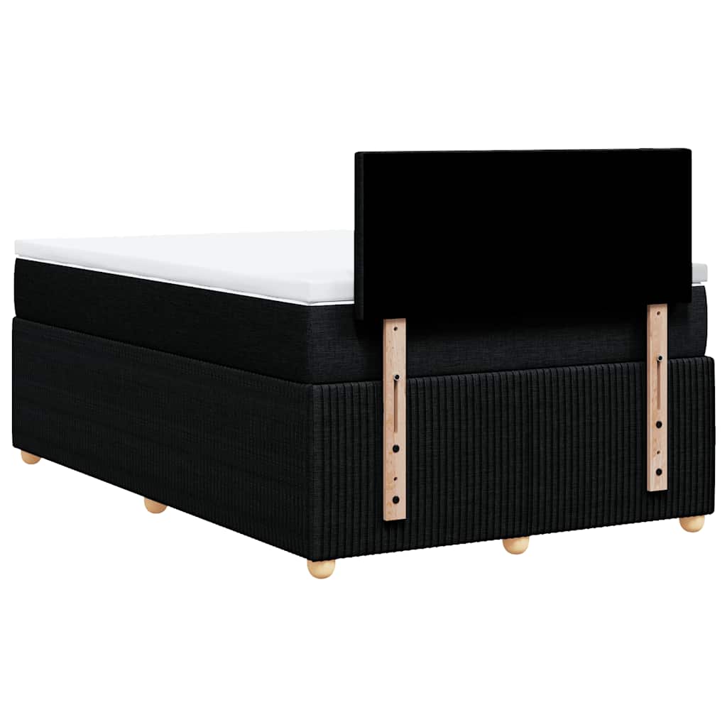 Giroletto a Molle con Materasso Nero 120x200 cm in Tessuto | homemem39