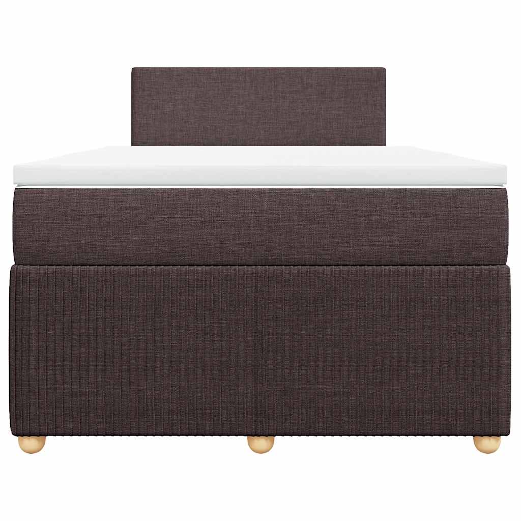 Giroletto a Molle con Materasso Marrone Scuro 120x200cm Tessuto | homemem39
