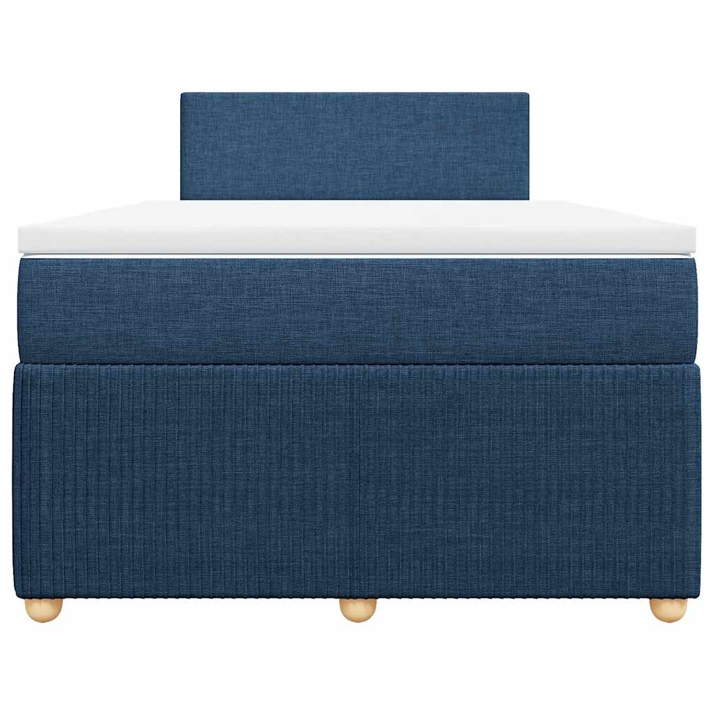 Giroletto a Molle con Materasso Blu 120x200 cm in Tessuto