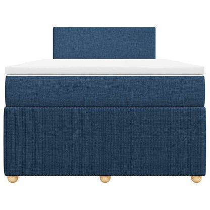 Giroletto a Molle con Materasso Blu 120x200 cm in Tessuto