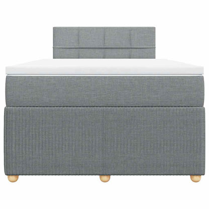 Giroletto a Molle con Materasso Grigio Chiaro 120x200cm Tessuto | homemem39