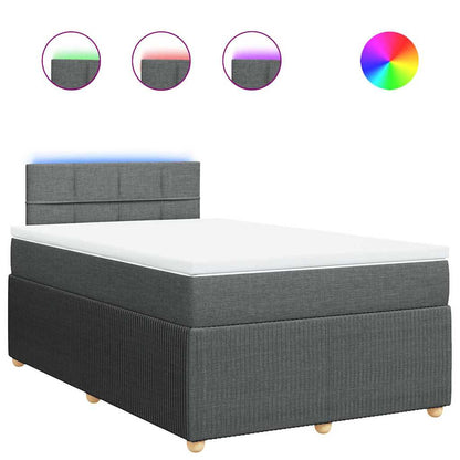 Giroletto a Molle con Materasso Grigio Scuro 120x200 cm Tessuto | homemem39
