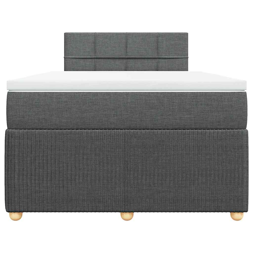 Giroletto a Molle con Materasso Grigio Scuro 120x200 cm Tessuto | homemem39