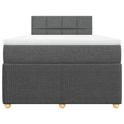 Giroletto a Molle con Materasso Grigio Scuro 120x200 cm Tessuto | homemem39