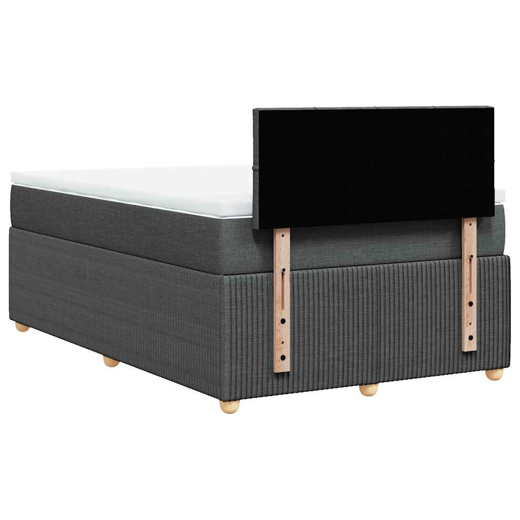 Giroletto a Molle con Materasso Grigio Scuro 120x200 cm Tessuto | homemem39