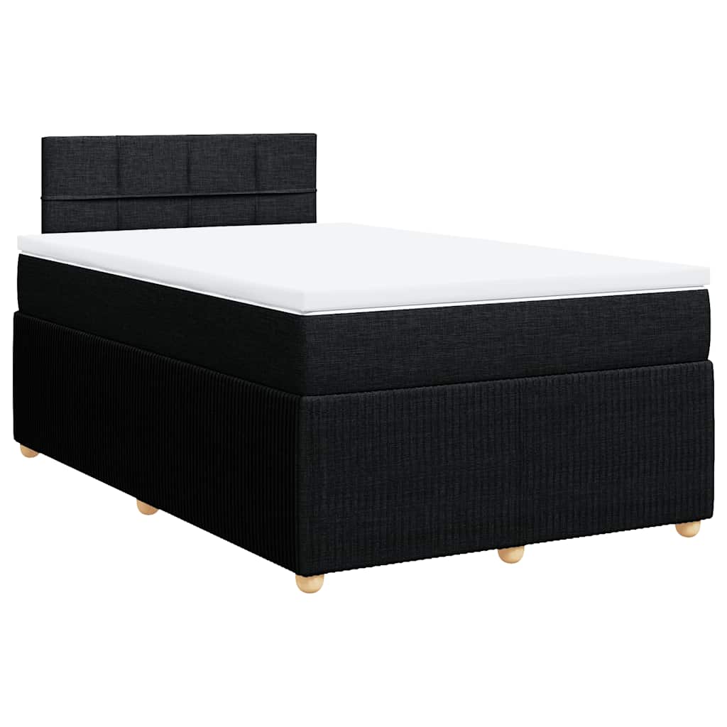 Giroletto a Molle con Materasso Nero 120x200 cm in Tessuto | homemem39