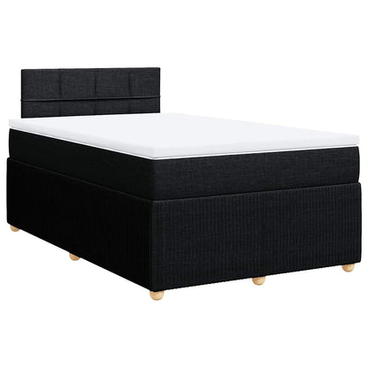 Giroletto a Molle con Materasso Nero 120x200 cm in Tessuto | homemem39