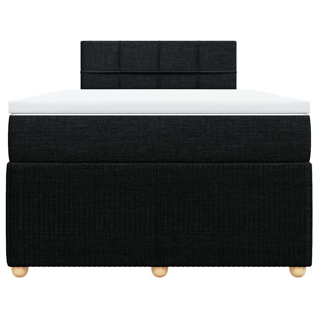 Giroletto a Molle con Materasso Nero 120x200 cm in Tessuto | homemem39