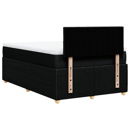 Giroletto a Molle con Materasso Nero 120x200 cm in Tessuto