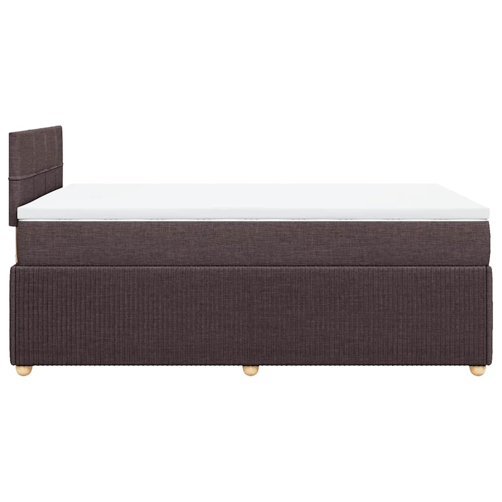 Giroletto a Molle con Materasso Marrone Scuro 120x200cm Tessuto | homemem39