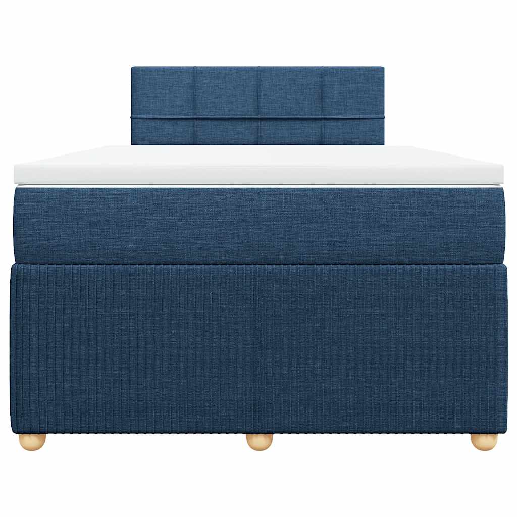 Giroletto a Molle con Materasso Blu 120x200 cm in Tessuto