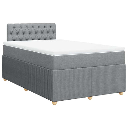 Giroletto a Molle con Materasso Grigio Chiaro 120x200cm Tessuto | homemem39