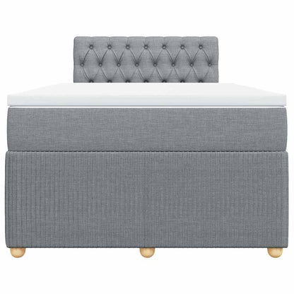 Giroletto a Molle con Materasso Grigio Chiaro 120x200cm Tessuto