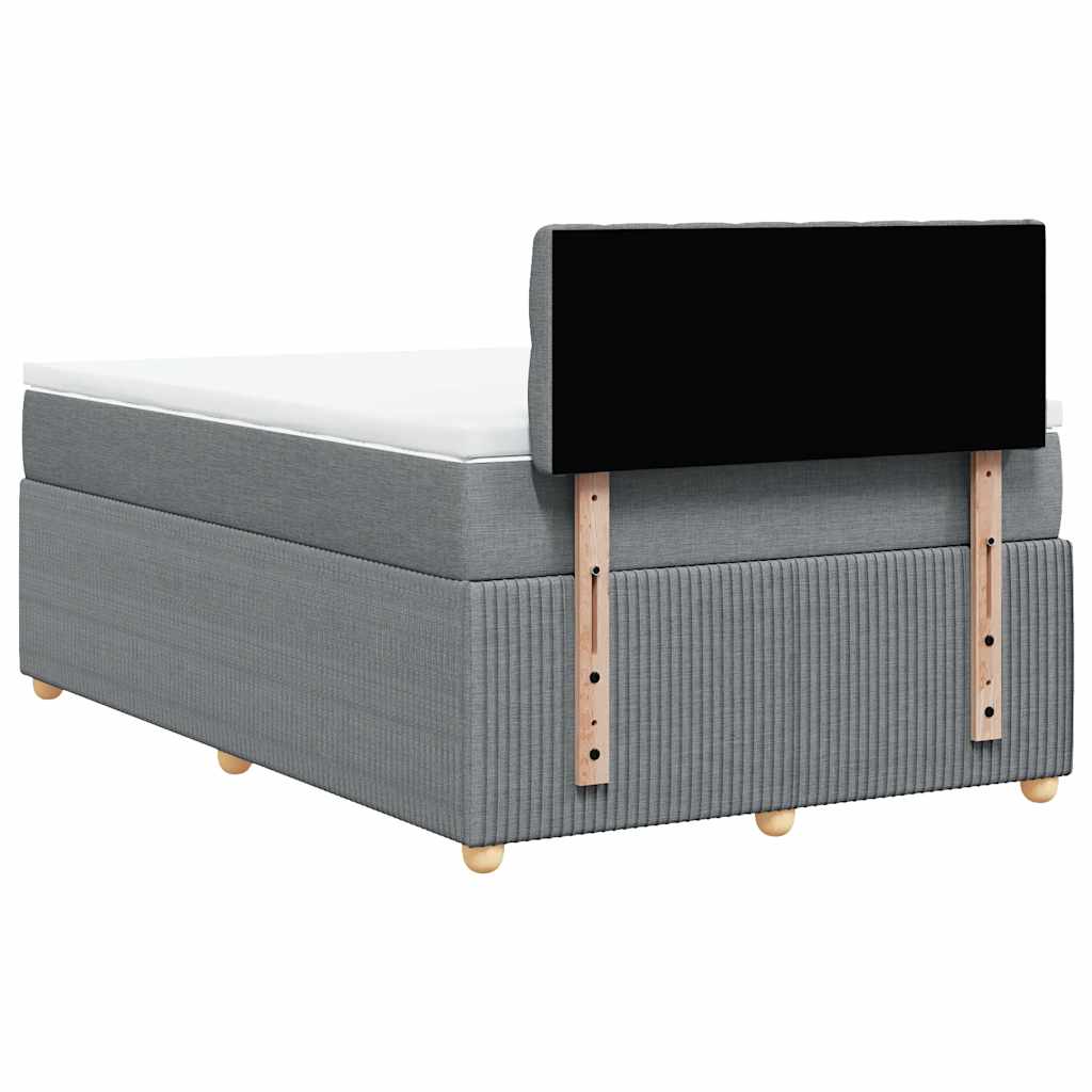 Giroletto a Molle con Materasso Grigio Chiaro 120x200cm Tessuto | homemem39