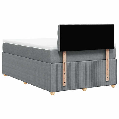 Giroletto a Molle con Materasso Grigio Chiaro 120x200cm Tessuto