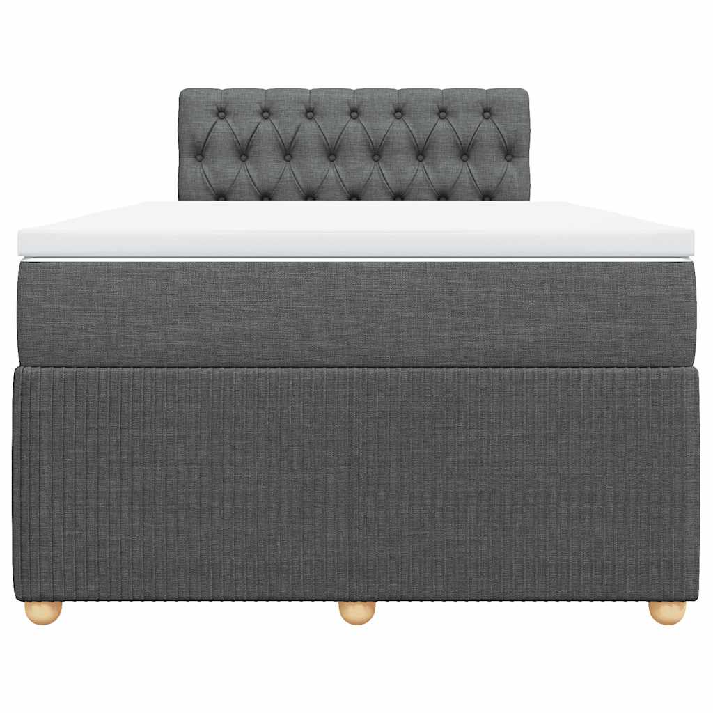 Giroletto a Molle con Materasso Grigio Scuro 120x200 cm Tessuto | homemem39