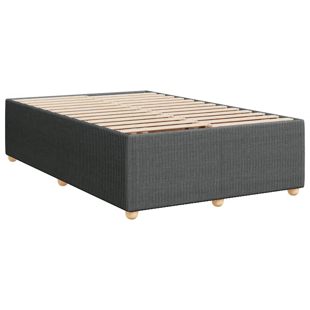 Giroletto a Molle con Materasso Grigio Scuro 120x200 cm Tessuto