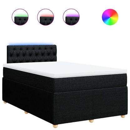 Giroletto a Molle con Materasso Nero 120x200 cm in Tessuto | homemem39