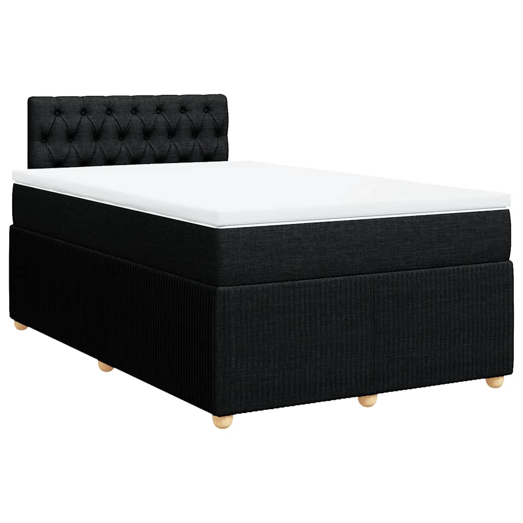 Giroletto a Molle con Materasso Nero 120x200 cm in Tessuto | homemem39