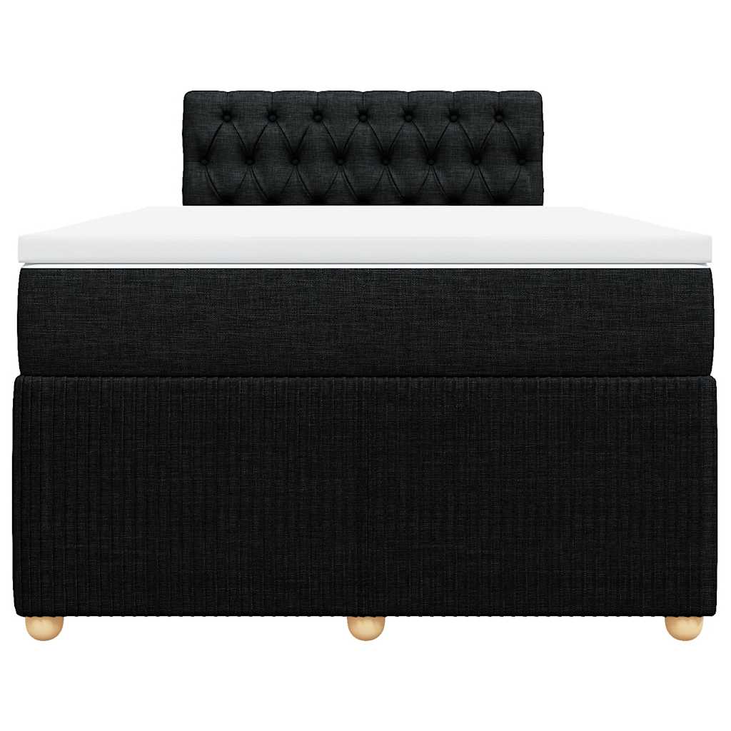 Giroletto a Molle con Materasso Nero 120x200 cm in Tessuto | homemem39