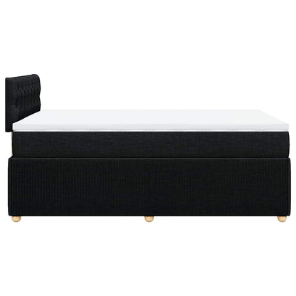 Giroletto a Molle con Materasso Nero 120x200 cm in Tessuto | homemem39