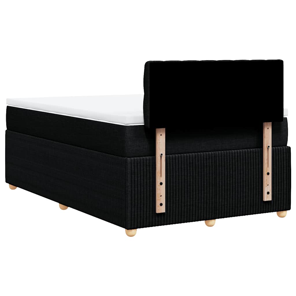 Giroletto a Molle con Materasso Nero 120x200 cm in Tessuto | homemem39