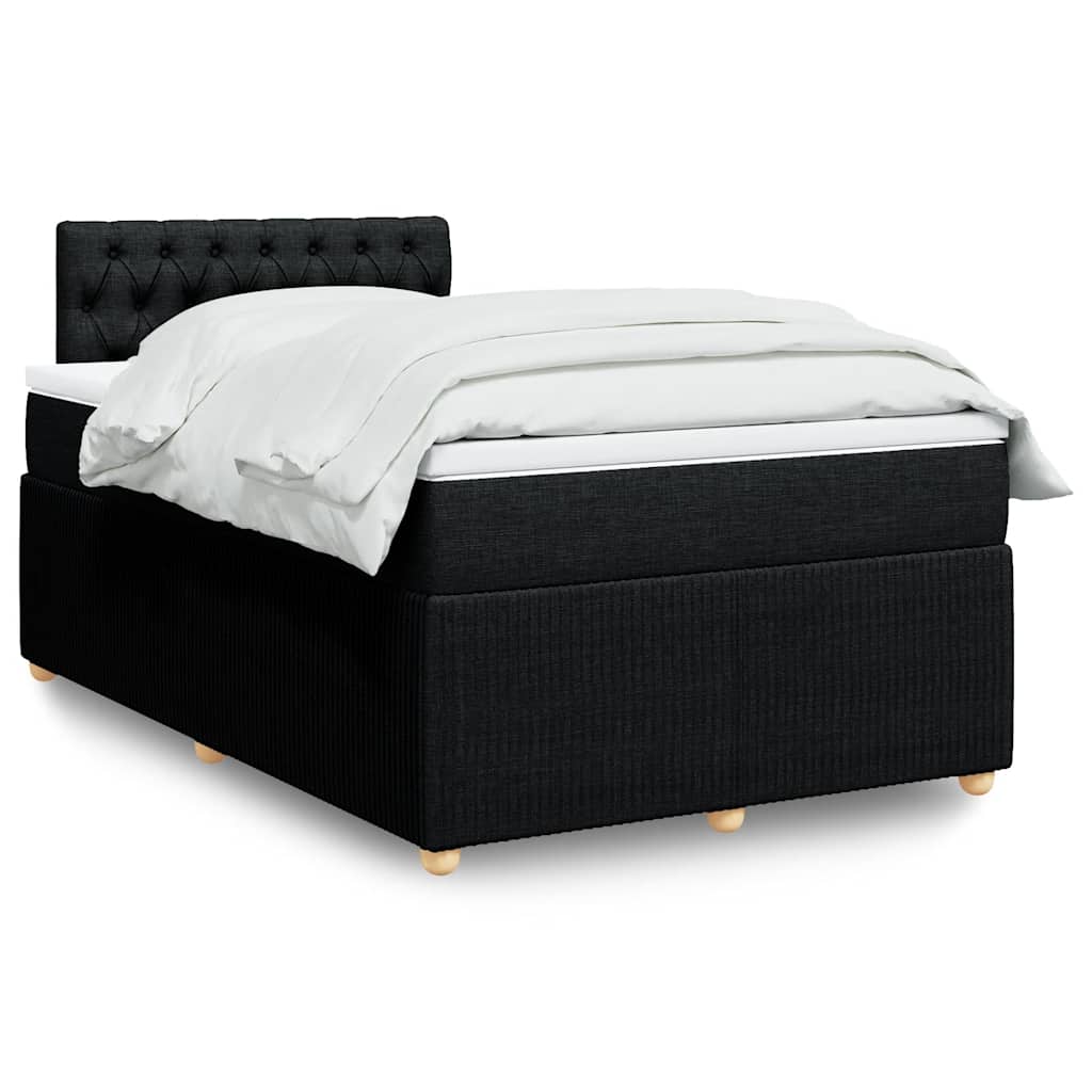 Giroletto a Molle con Materasso Nero 120x200 cm in Tessuto | homemem39