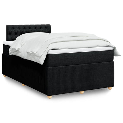 Giroletto a Molle con Materasso Nero 120x200 cm in Tessuto | homemem39