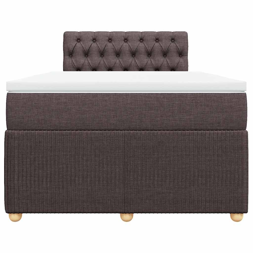 Giroletto a Molle con Materasso Marrone Scuro 120x200cm Tessuto | homemem39
