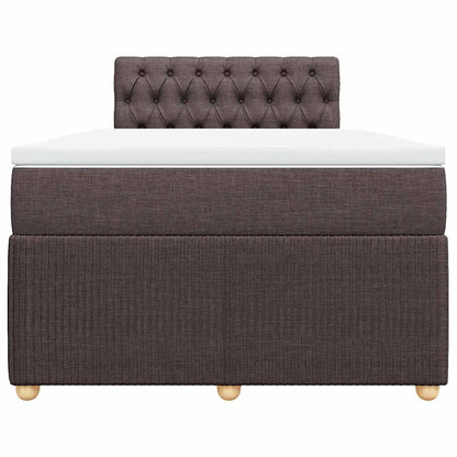Giroletto a Molle con Materasso Marrone Scuro 120x200cm Tessuto | homemem39