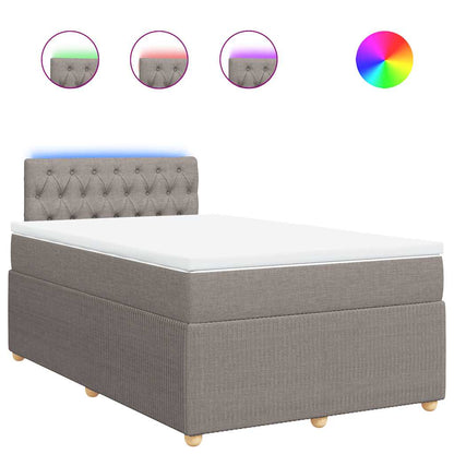 Giroletto a Molle con Materasso Tortora 120x200 cm in Tessuto | homemem39