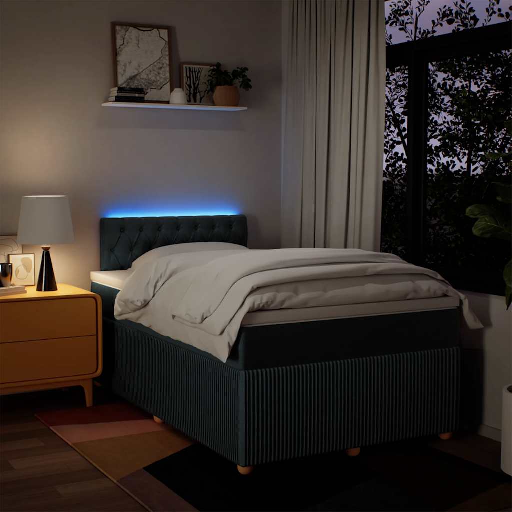 Giroletto a Molle con Materasso Blu 120x200 cm in Tessuto - homemem39