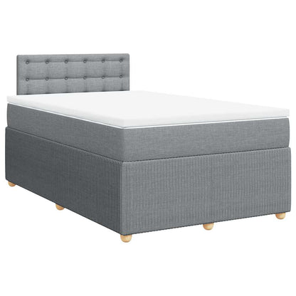 Giroletto a Molle con Materasso Grigio Chiaro 120x200cm Tessuto | homemem39