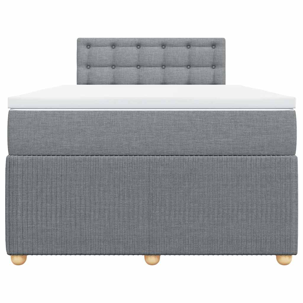 Giroletto a Molle con Materasso Grigio Chiaro 120x200cm Tessuto | homemem39