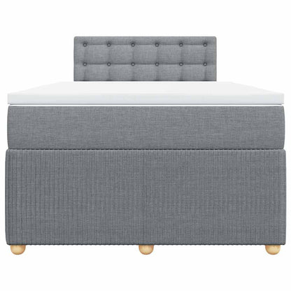 Giroletto a Molle con Materasso Grigio Chiaro 120x200cm Tessuto | homemem39