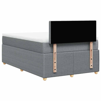 Giroletto a Molle con Materasso Grigio Chiaro 120x200cm Tessuto | homemem39