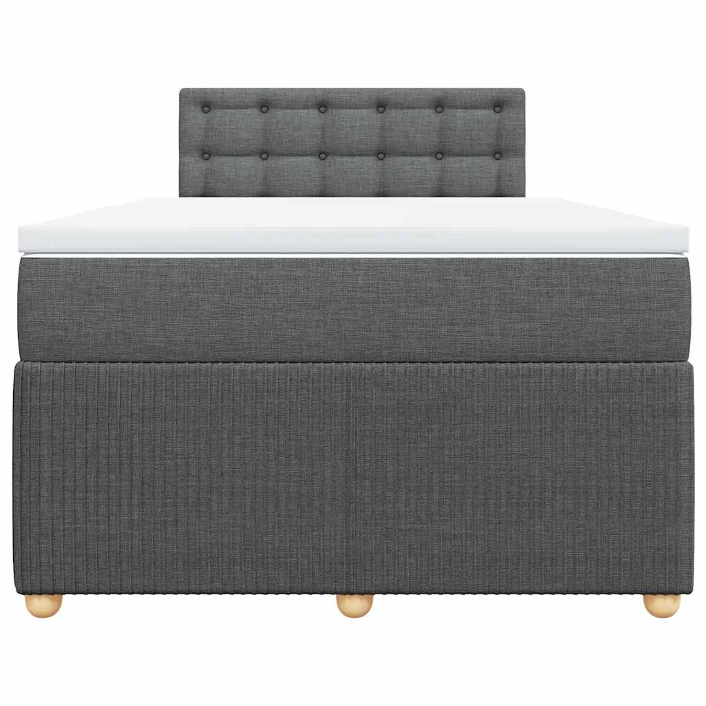 Giroletto a Molle con Materasso Grigio Scuro 120x200 cm Tessuto | homemem39