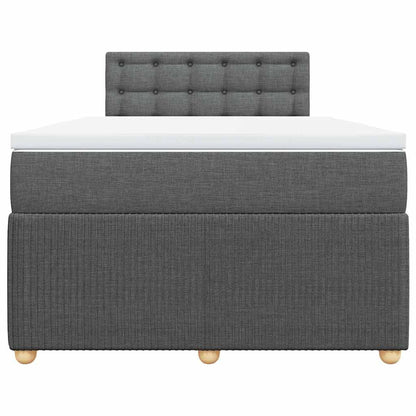 Giroletto a Molle con Materasso Grigio Scuro 120x200 cm Tessuto | homemem39